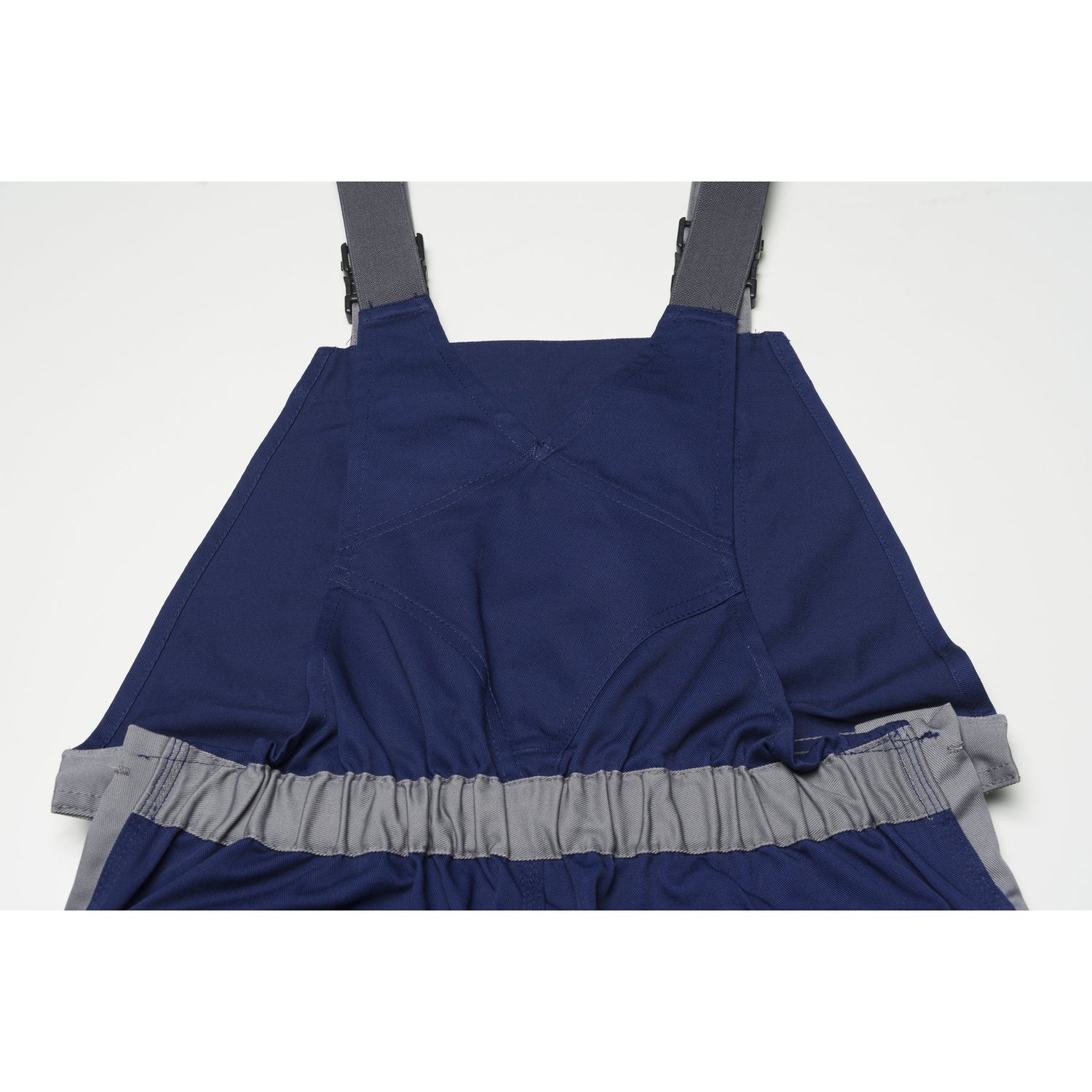 Planam Visline Dungarees marine/yellow/zinc - The high back with braces allows you to feel safe and comfortable, no matter how much you’re moving around at work.