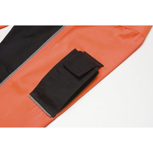 Planam Visline V1 Waisted Jacket marine/yellow/zinc - The mobile phone pocket on the sleeve allows easy access for urgent calls.