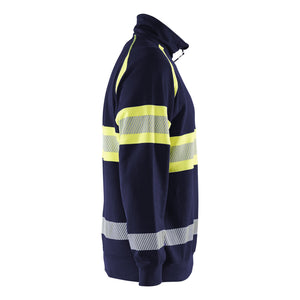Blaklader BLAKLADER 35531158 Hi Vis Sweater Hi Vis Reflective Half-zip Work Sweatshirt MEN - 100% Cotton - 355311588933_CR