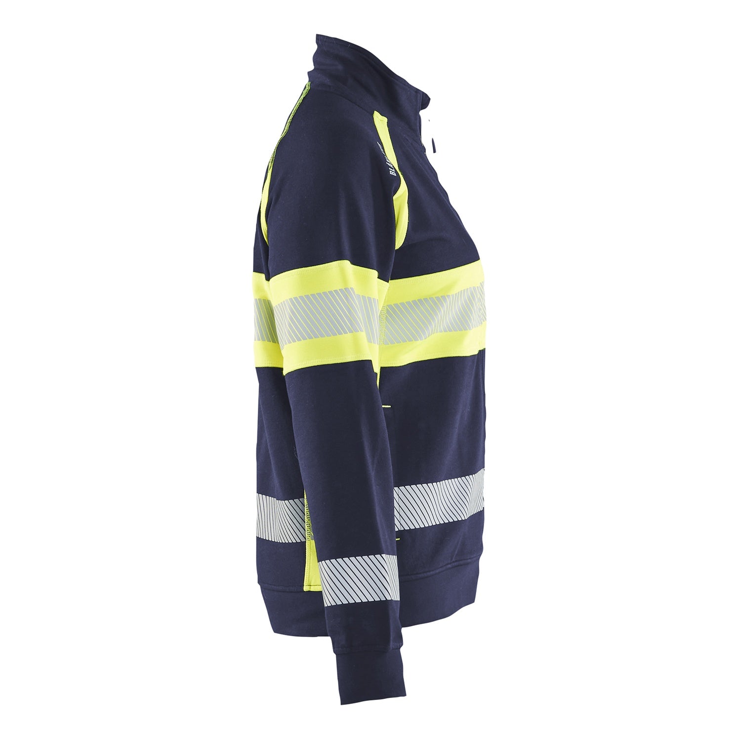 Blaklader BLAKLADER 35051158 Hi Vis Reflective Full-zip Work Sweatshirt WOMEN - 100% Cotton - 350511588933_CR