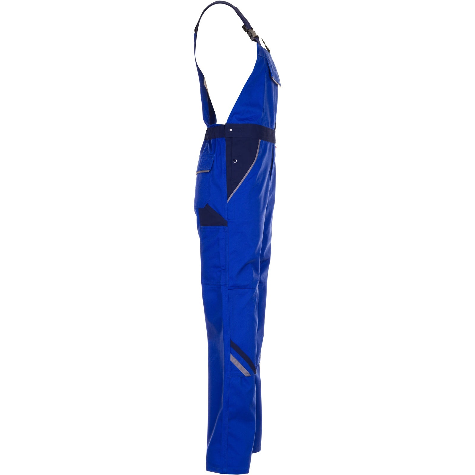 Planam Highline Dungarees royal blue/navy/zinc - Model view 3