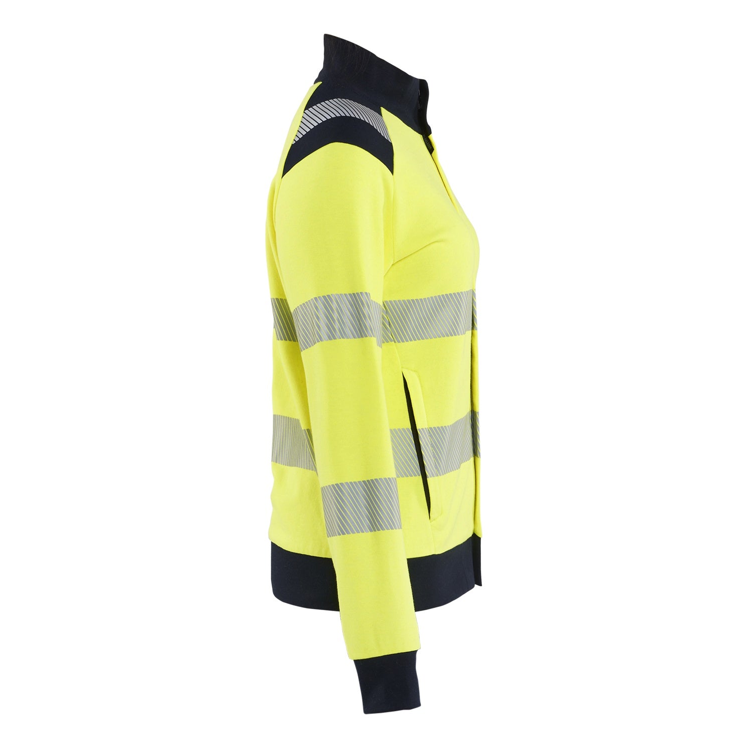 Blaklader BLAKLADER 34711762 Hi Vis Reflective Full Zip Work Sweatshirt WOMEN - Flame Retardant - 347117623389_CR