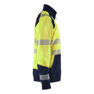 Blaklader BLAKLADER 35582528 Hi Vis Reflective Full Zip Work Sweatshirt MEN - Brushed Inside - 355825283389_CR