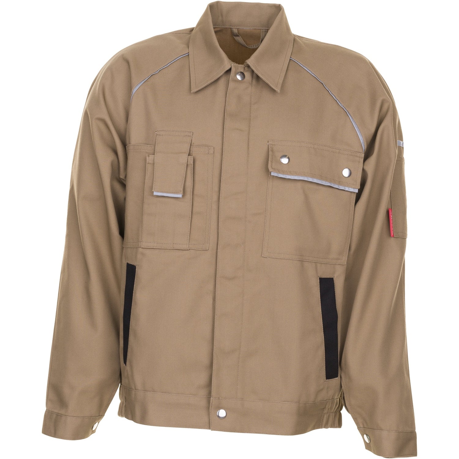 Planam Canvas 320 Waisted Jacket beige/black - Main
