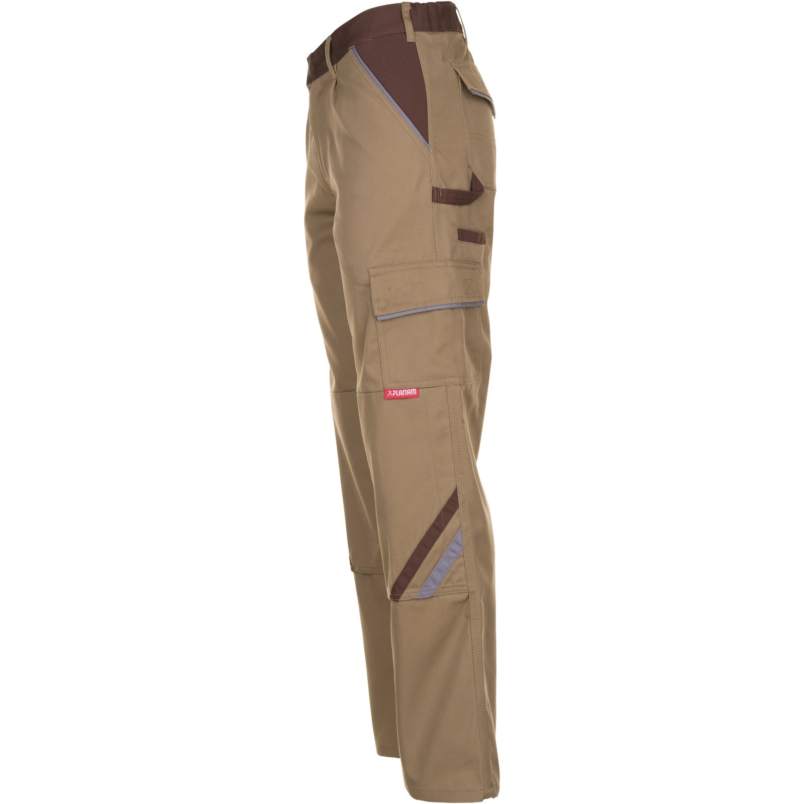 Planam Highline Trousers beige/brown/zinc - Model view 4
