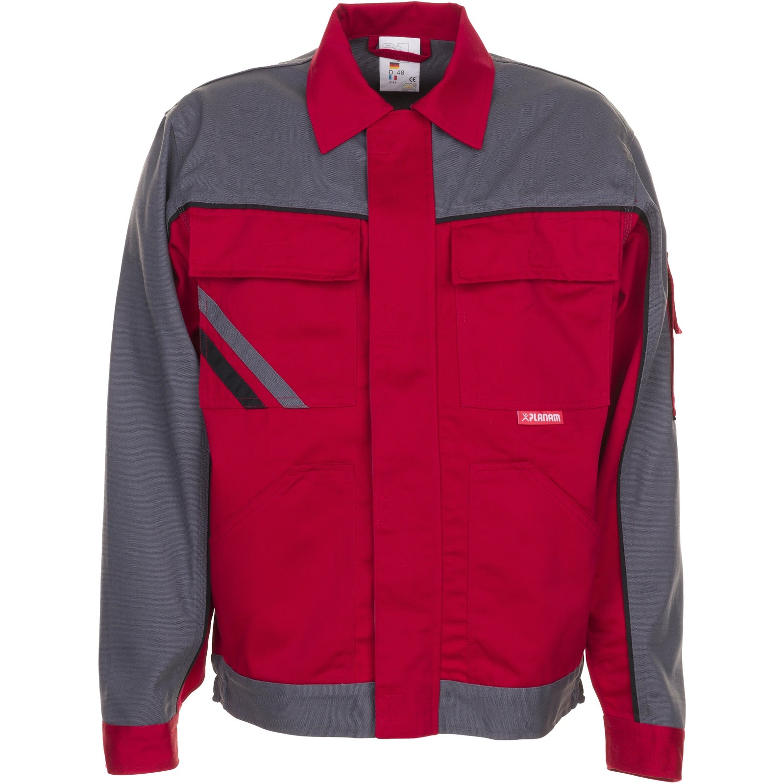 Planam Highline Waisted Jacket red/slate/black - Model view 1