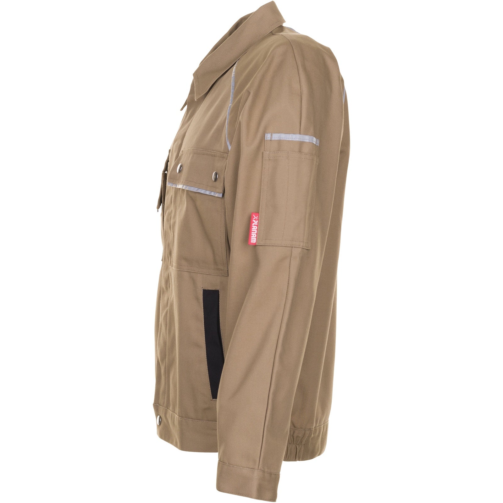 Planam Canvas 320 Waisted Jacket beige/black - Model view 4