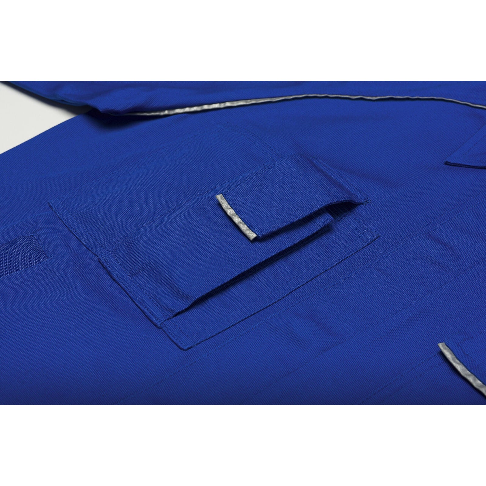 Planam Canvas 320 Waisted Jacket beige/black - Tools are stored safely in the chest pocket with flap and press studs.