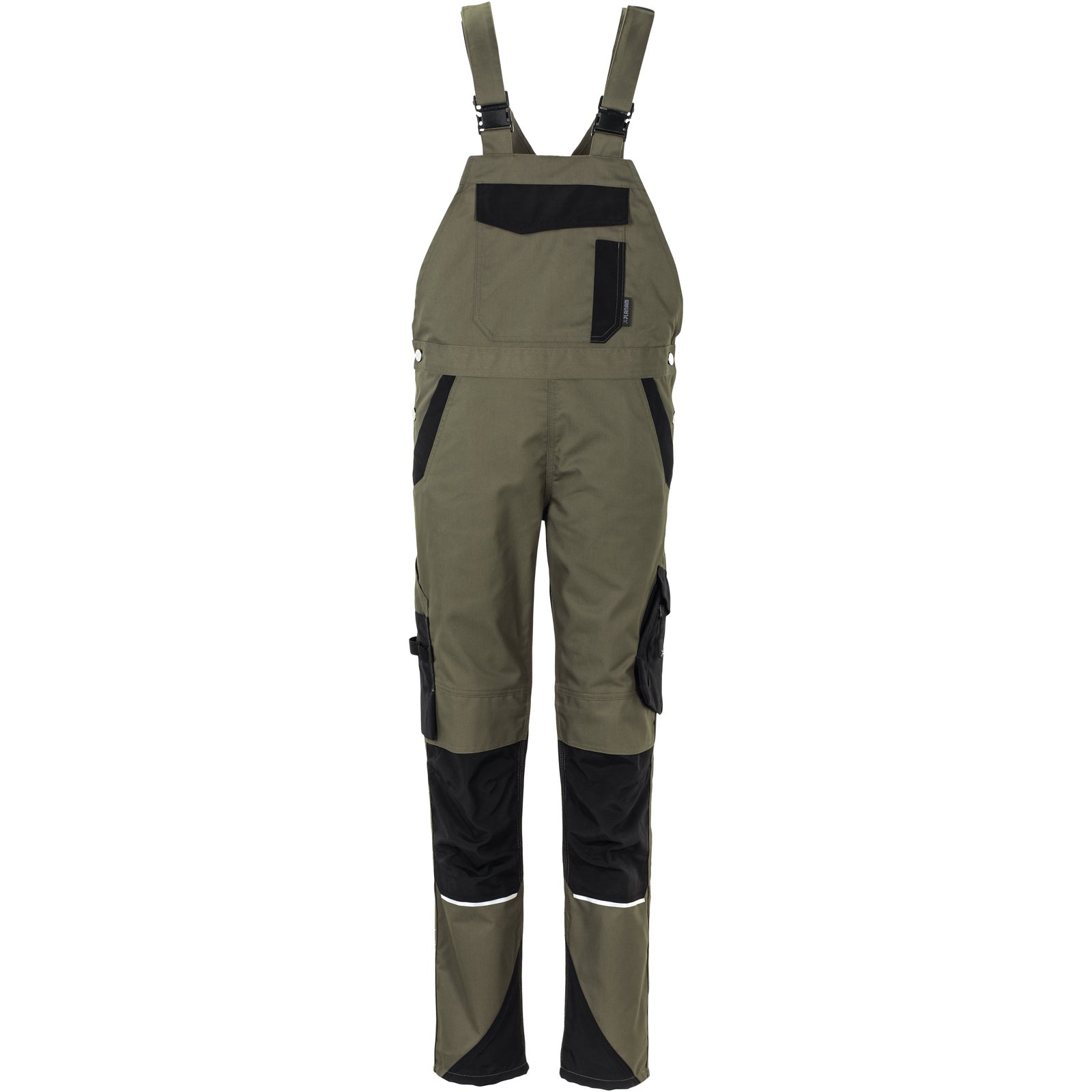 Planam Norit Women's dungarees olive/black - Model view 1