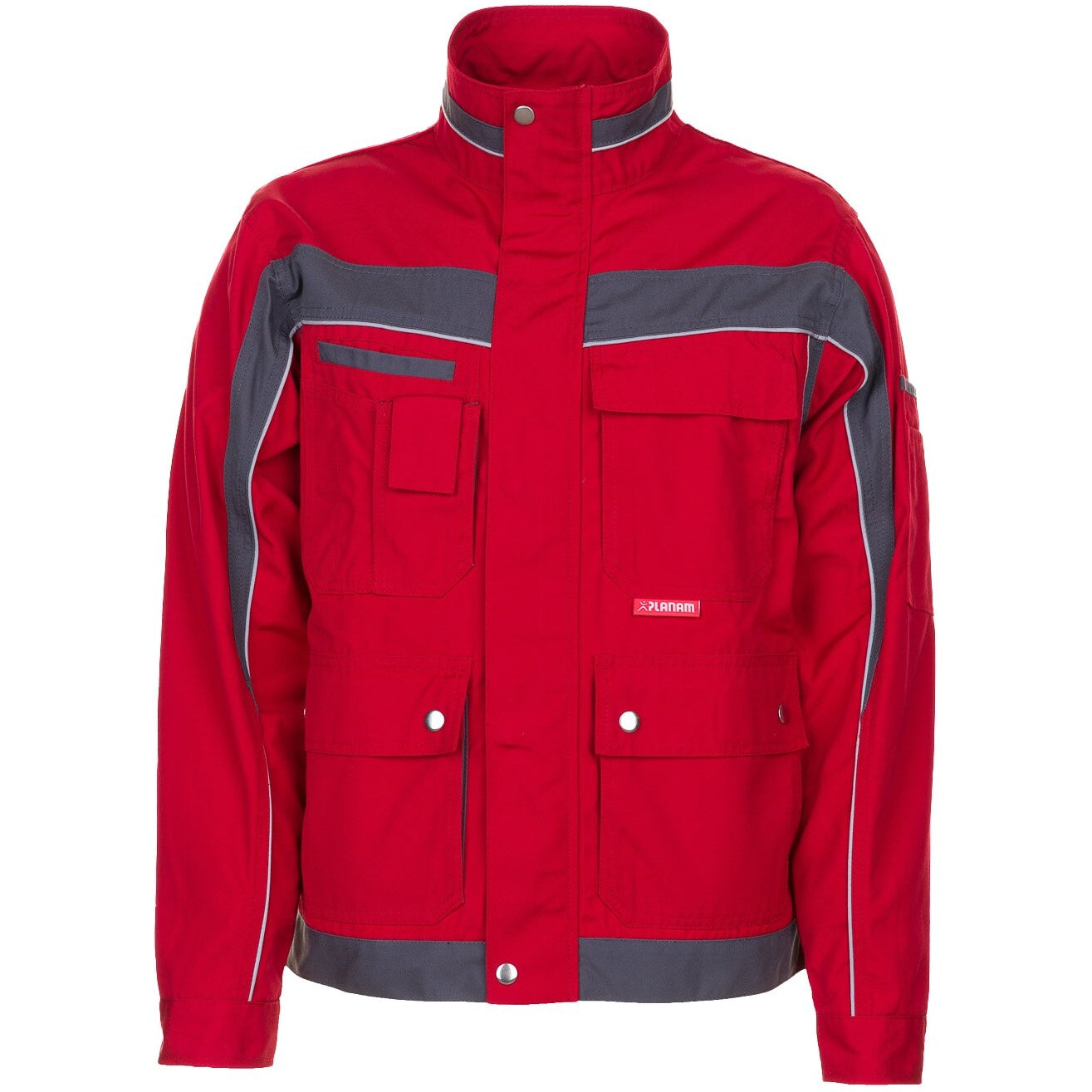Planam Plaline Waisted Jacket red/slate - Main