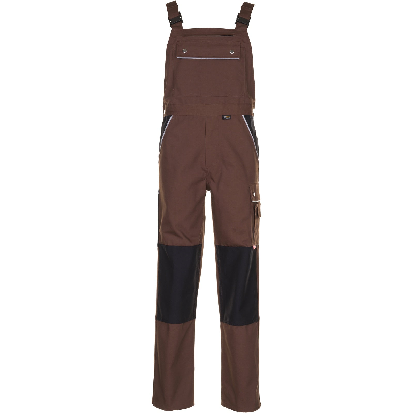 Planam Canvas 320 Dungarees brown/black - Model view 1
