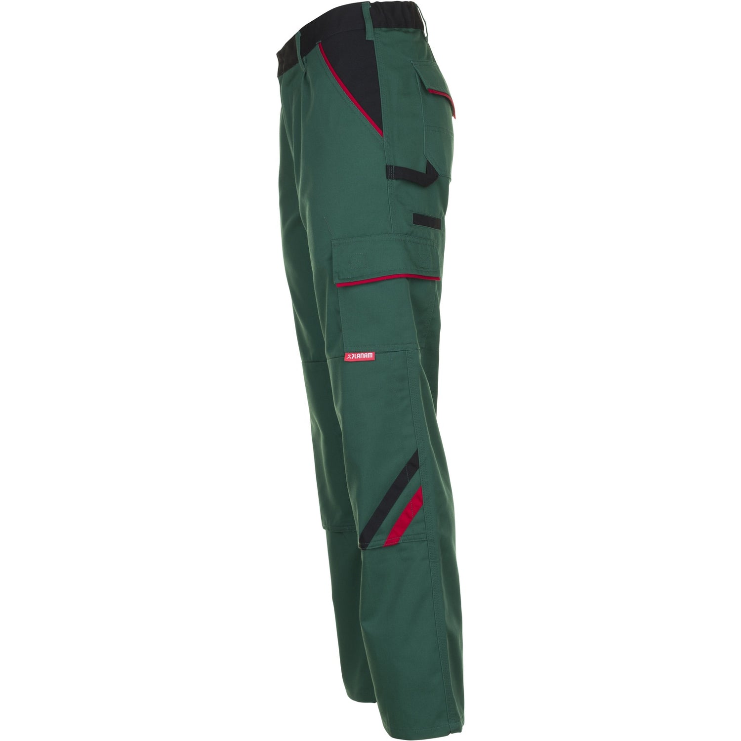Planam Highline Trousers green/black/red - Model view 4