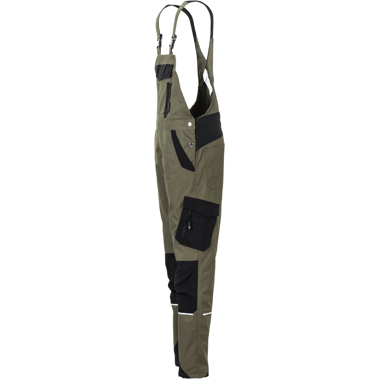 Planam Norit Women's dungarees olive/black - Model view 4