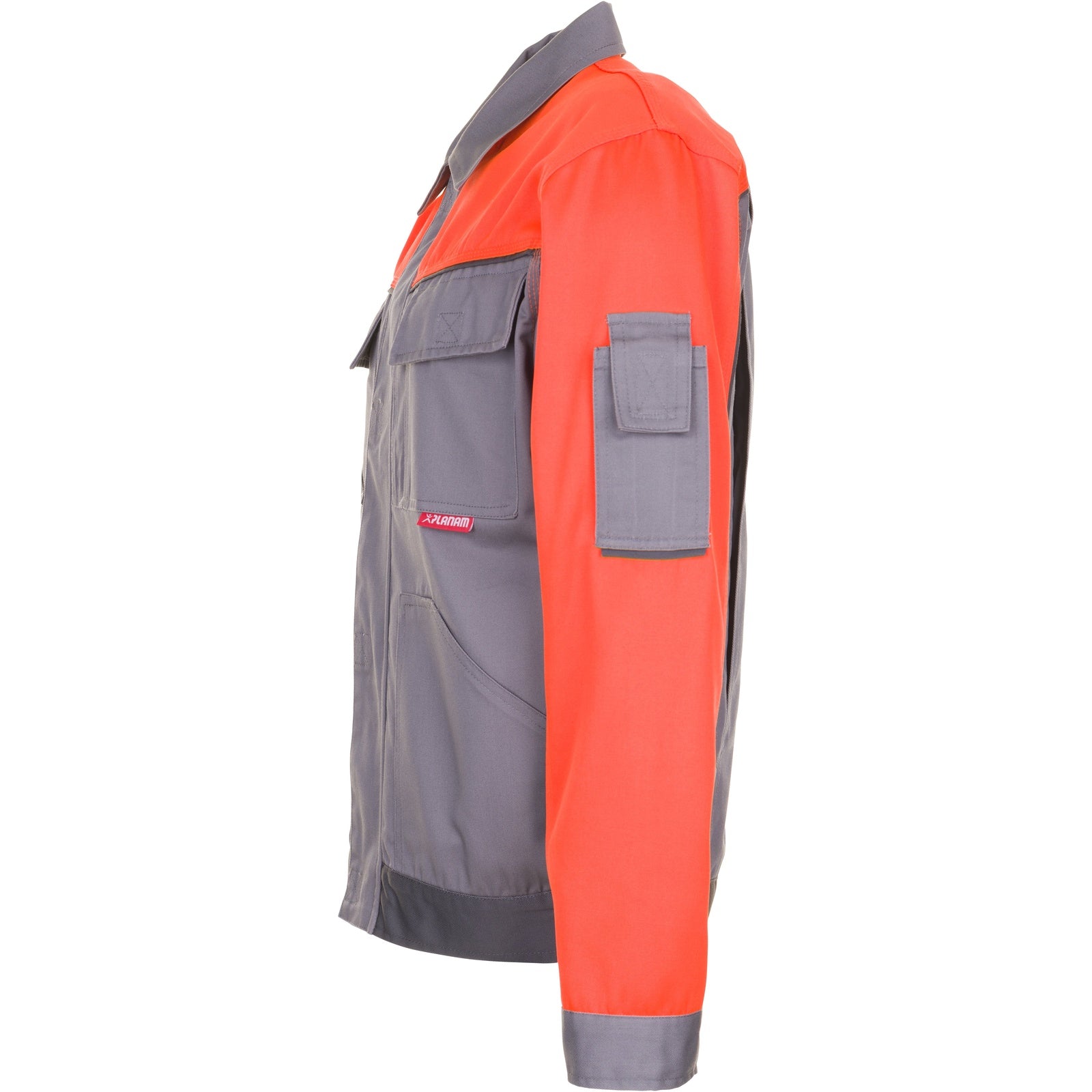 Planam Visline V1 Waisted Jacket zinc/orange/slate - Model view 4