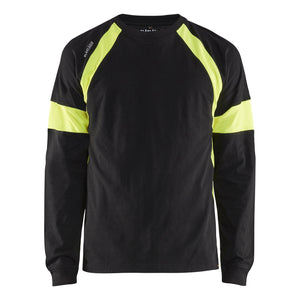 Blaklader BLAKLADER 35201030 Long sleeved T shirt Hi Vis Reflective Long Sleeve Work T-Shirt MEN - 100% Cotton - 352010309933