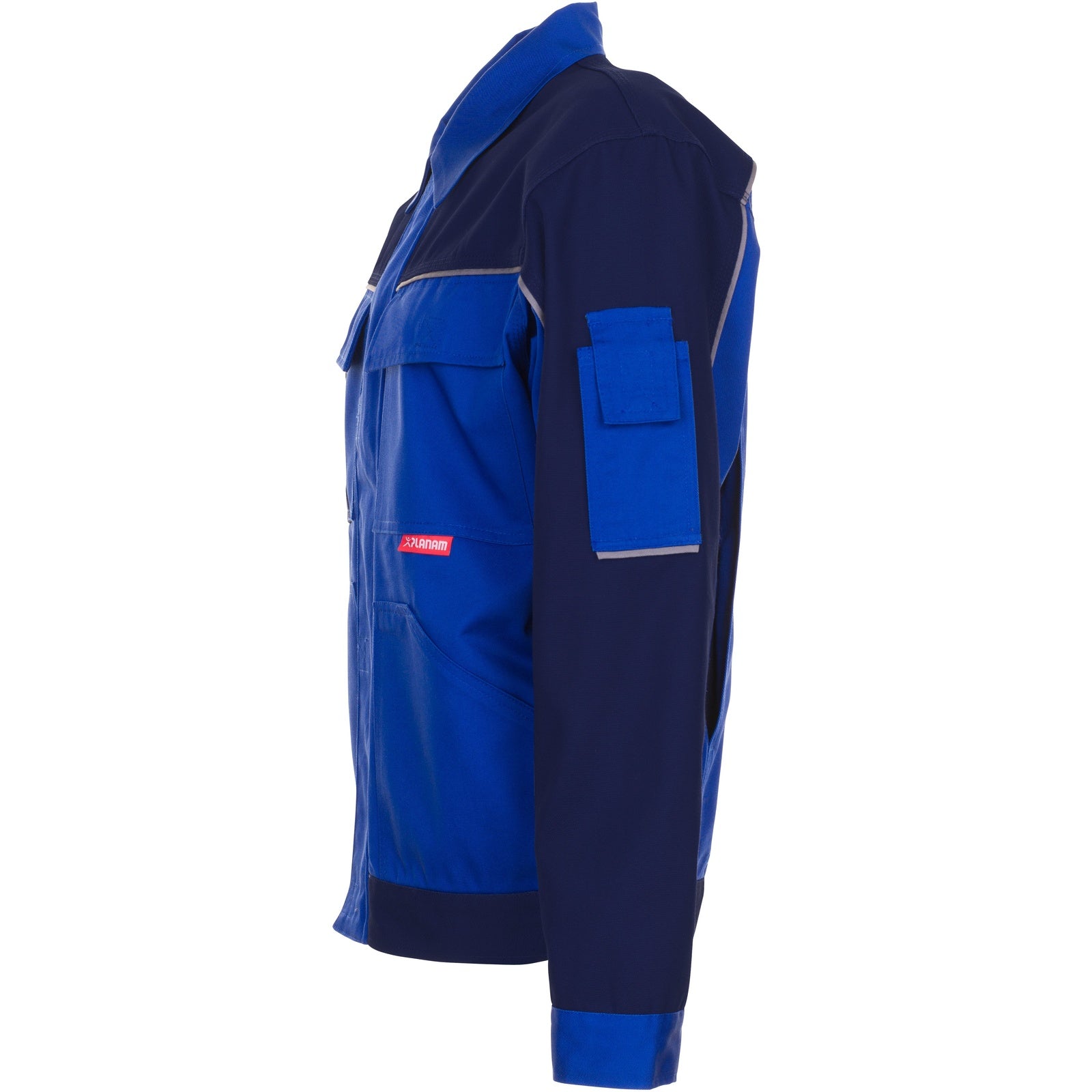 Planam Highline Waisted Jacket royal blue/navy/zinc - Model view 4