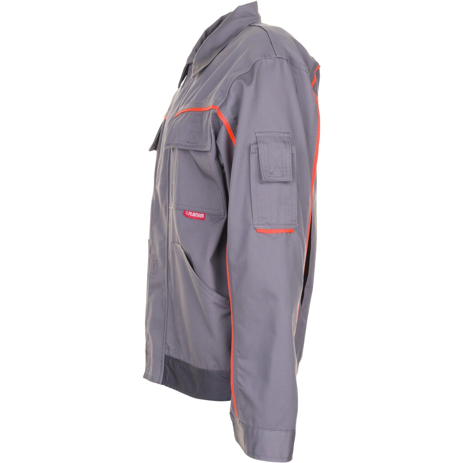 Planam Visline V2 Waisted Jacket zinc/orange/slate - Model view 4