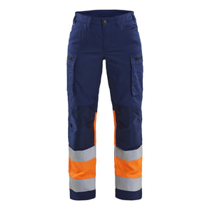Blaklader BLAKLADER 71611811 | Women's Hi Vis trousers with stretch Hi Vis Reflective Work Trousers Women - Class 1 Certified - 716118118953