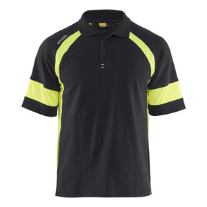 Blaklader BLAKLADER 35281050 Polo Shirt with Hi vis Hi Vis Reflective Short Sleeve Work Polo MEN - 60% Cotton 40% Polyester - 352810509933