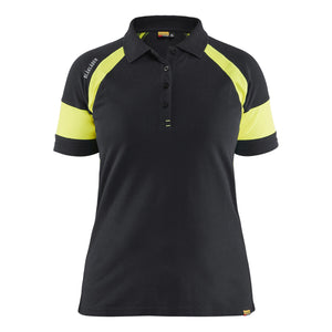 Blaklader BLAKLADER 35291050 Women's Polo Shirt with Hi vis Hi Vis Reflective Short Sleeve Work Polo WOMEN - 60% Cotton - 352910509933