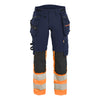 Blaklader BLAKLADER 70251648 Women's Hi Vis trousers 4 way stretch Hi Vis Reflective Work Trousers Women - double weave - 702516488953