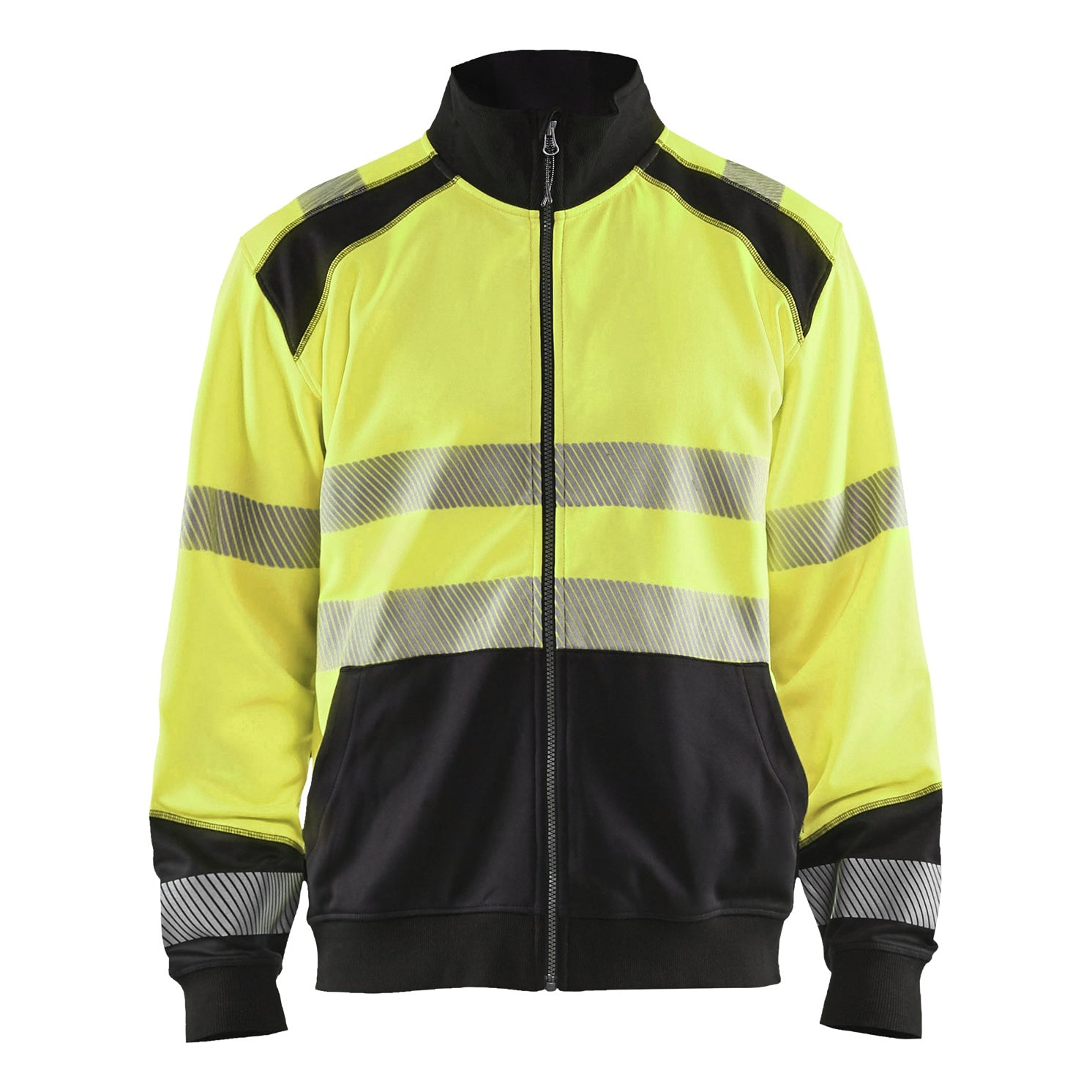 Blaklader BLAKLADER 35582528 Hi Vis Reflective Full Zip Work Sweatshirt MEN - Brushed Inside - 355825283399