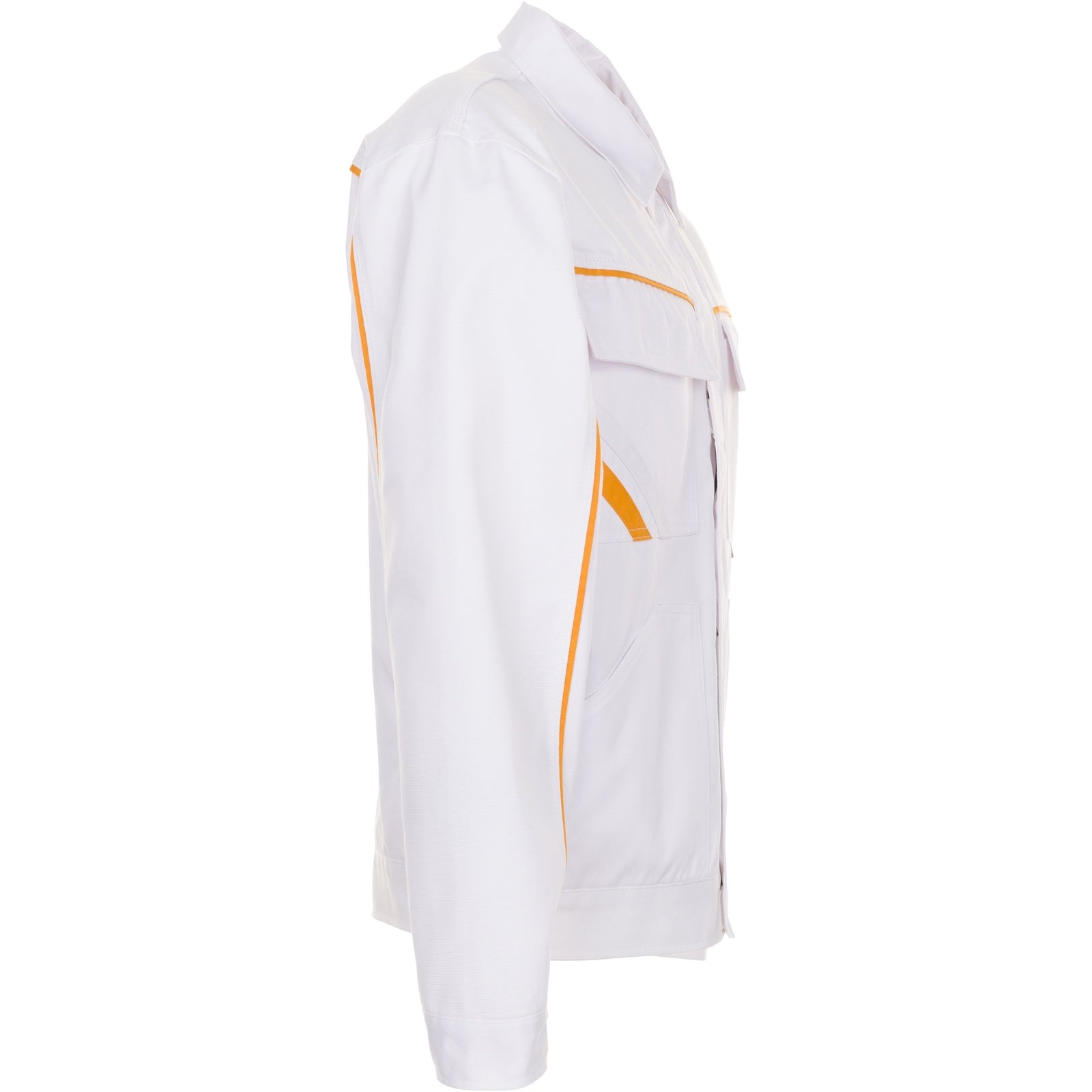 Planam Highline Waisted Jacket pure white/pure white/yellow - Model view 3