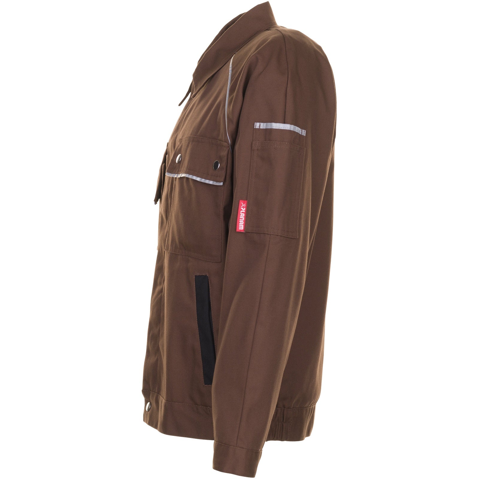 Planam Canvas 320 Waisted Jacket brown/black - Model view 4