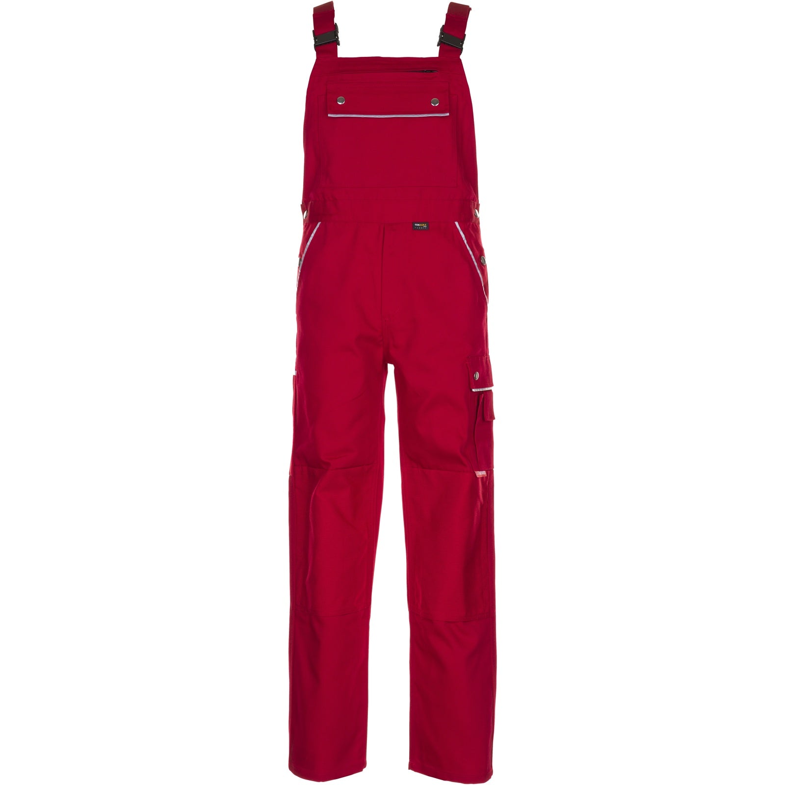 Planam Canvas 320 Dungarees red/red - Model view 1
