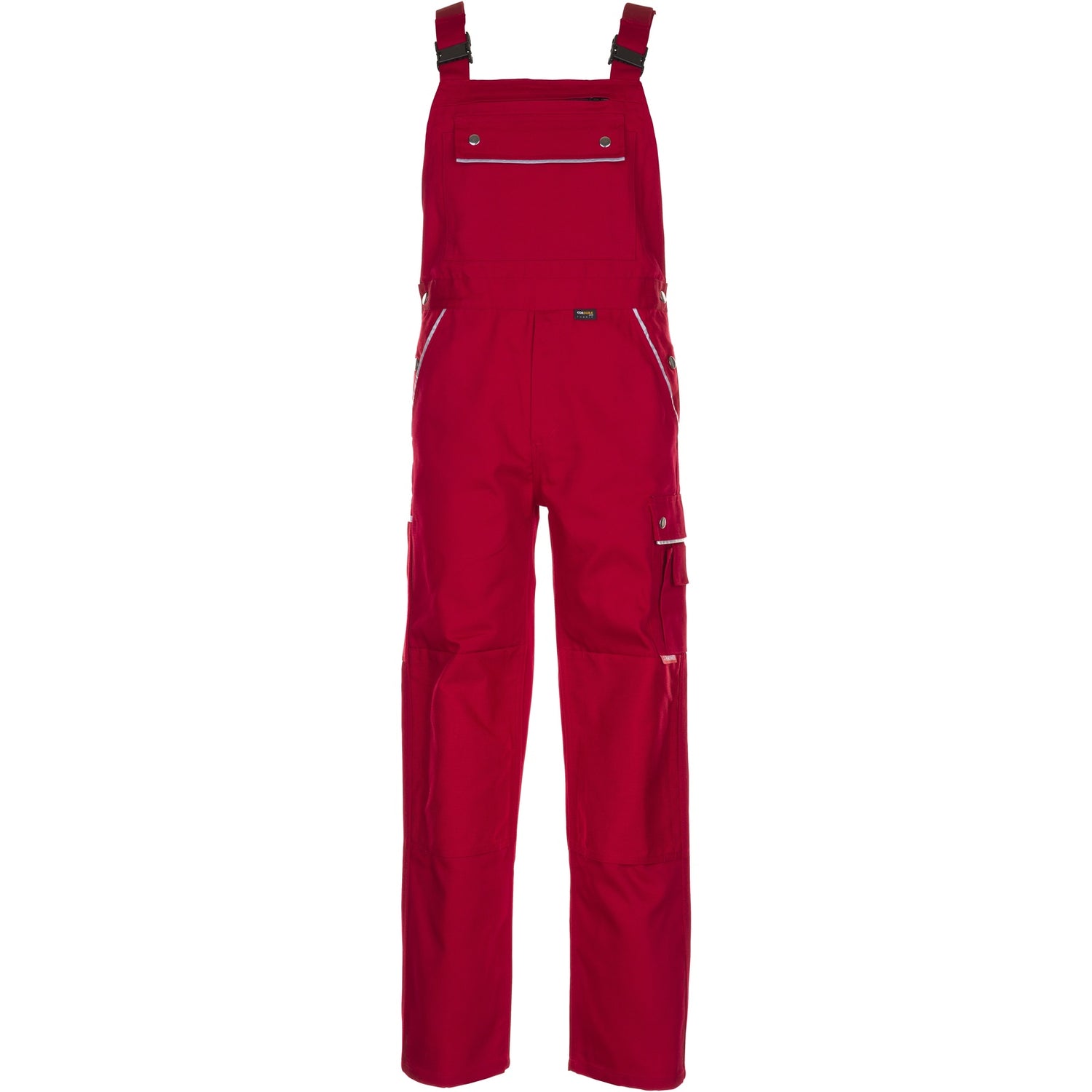 Planam Canvas 320 Dungarees red/red - Model view 1