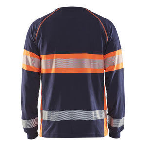 Blaklader BLAKLADER 35101030 Hi Vis Long Sleeved T Shirt Hi Vis Reflective Long Sleeve Work T-Shirt MEN - 100% Cotton - 351010308853_2