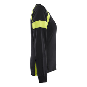 Blaklader BLAKLADER 35211030 Women's Long Sleeved T shirt with Hi Vis Hi Vis Reflective Long Sleeve Work T-Shirt WOMEN - 100% Cotton - 352110309933_CR