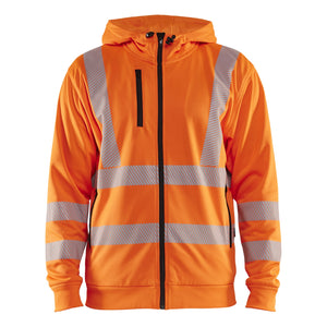 Blaklader BLAKLADER 35652538 Hi Vis Hoodie Full Zip Hi Vis Reflective Hoodie Work Sweatshirt MEN - Breathable - 356525385300