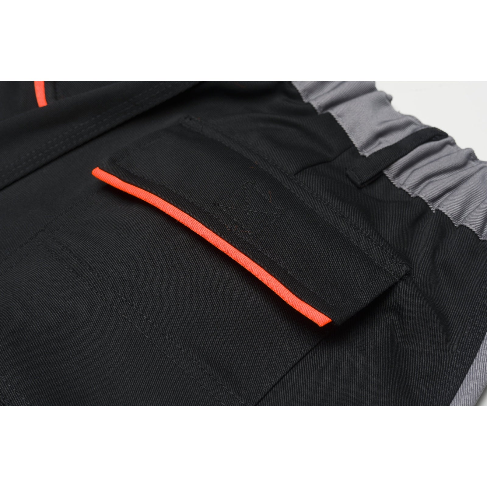 Planam Visline Trousers zinc/orange/slate - Everything stays securely stowed away in the rear pocket with flap.