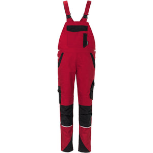 Planam Norit Women's dungarees red/black - Main