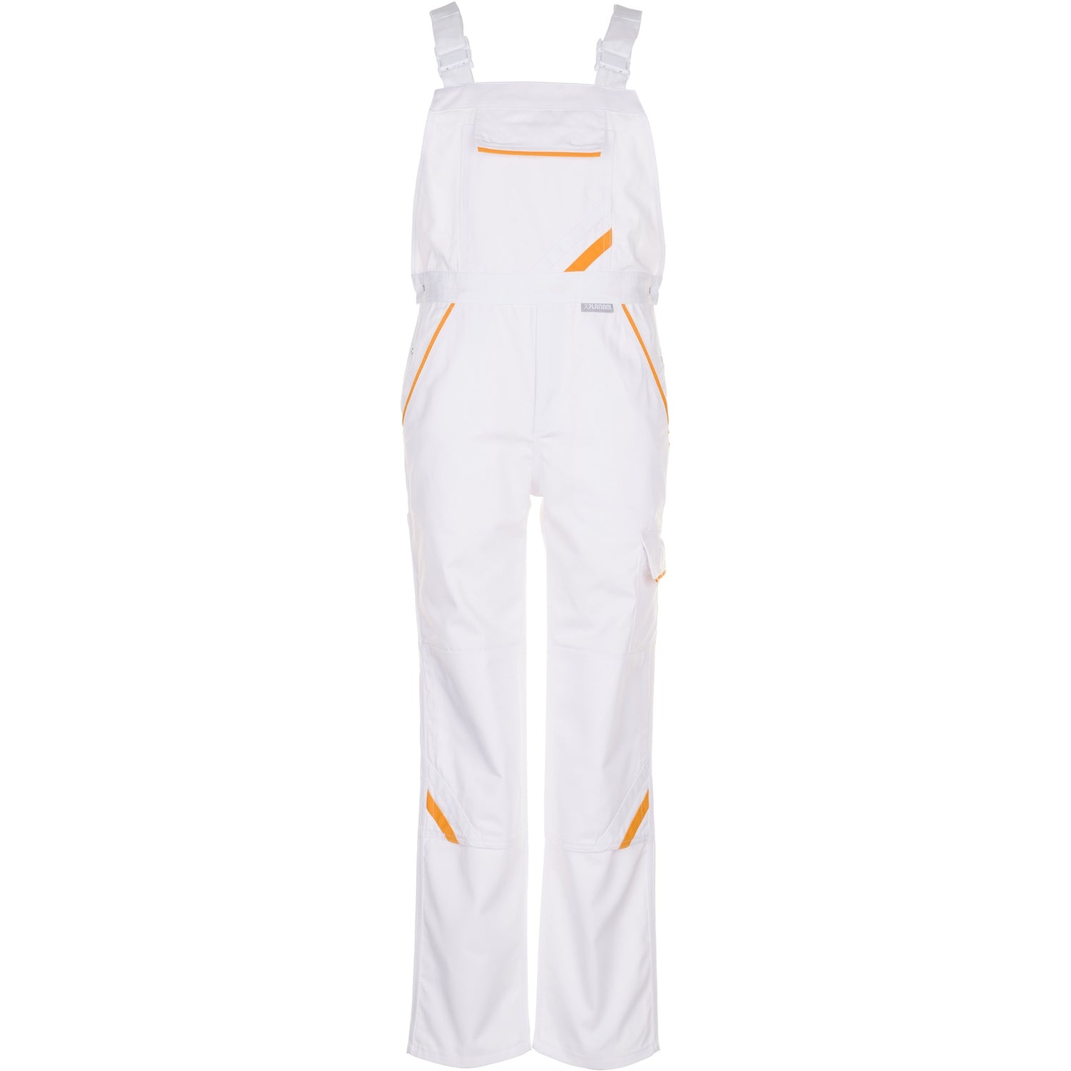 Planam Highline Dungarees pure white/pure white/yellow - Main