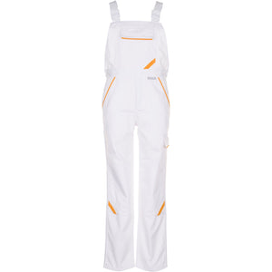 Planam Highline Dungarees pure white/pure white/yellow - Main