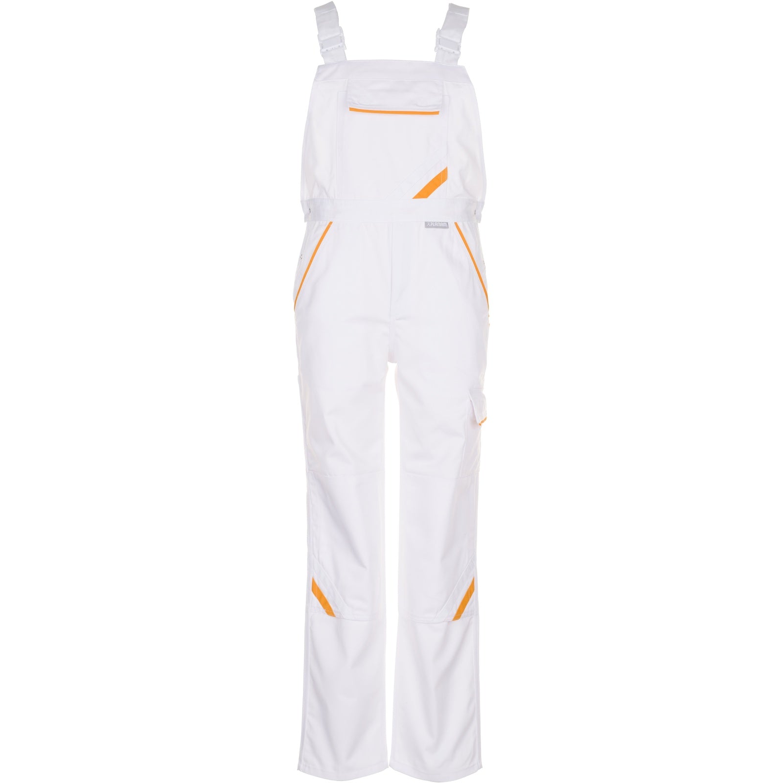 Planam Highline Dungarees pure white/pure white/yellow - Model view 1