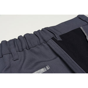 Planam Canvas 320 Trousers navy/navy - The elastic in the waistband ensures these work trousers stay in place.