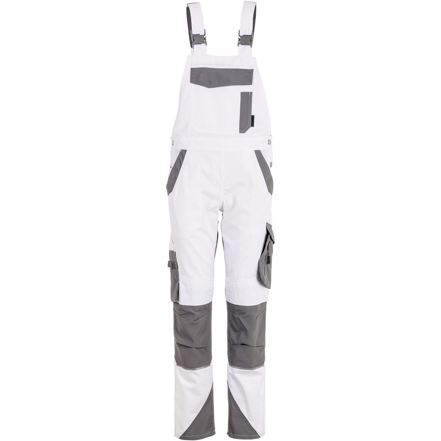 Planam Norit Women's dungarees white/zinc - Model view 1