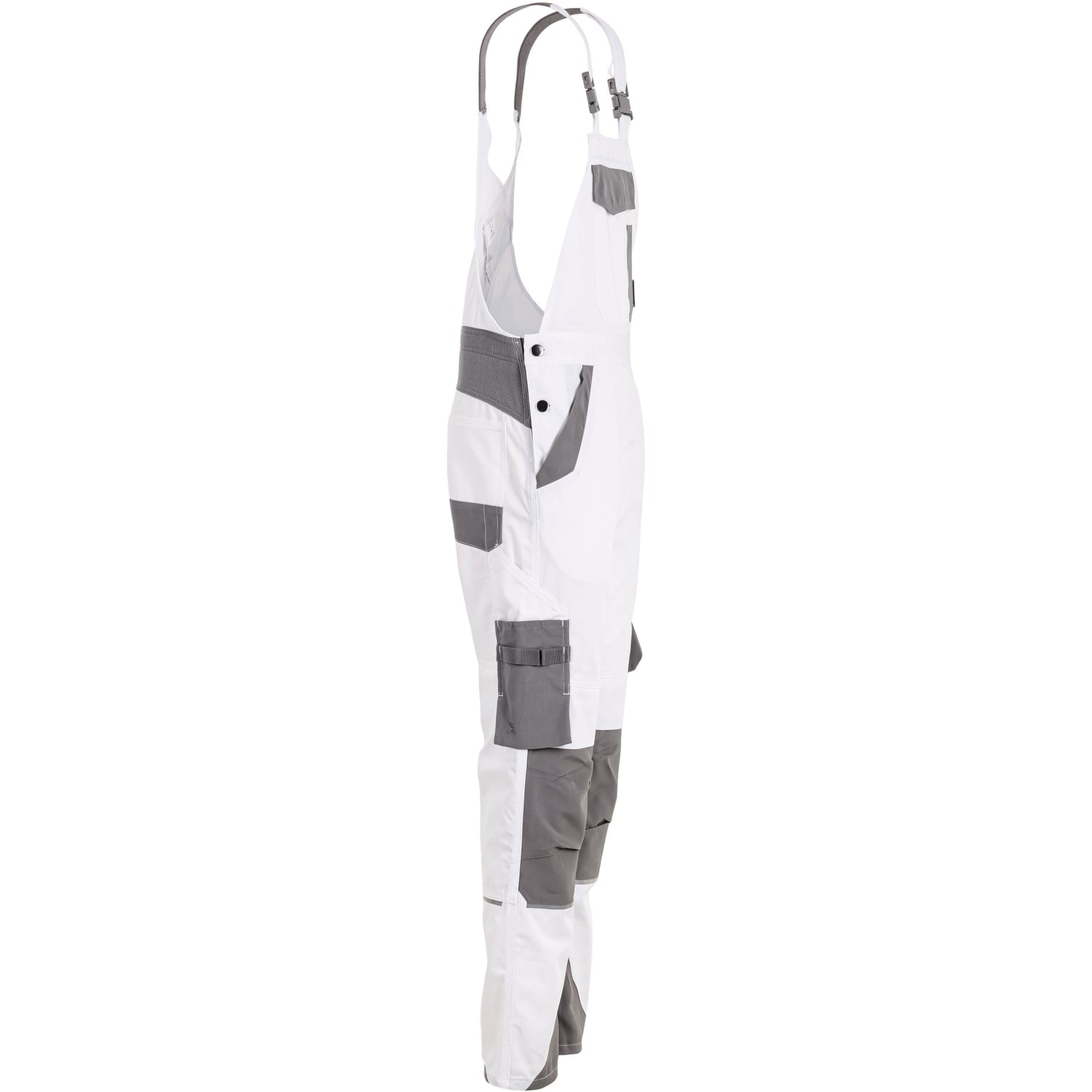 Planam Norit Women's dungarees white/zinc - Model view 3