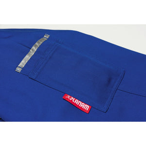 Planam Canvas 320 Waisted Jacket royal blue/royal blue - You can quickly access pens, your mobile phone, etc. in the arm pocket with double pen holder.