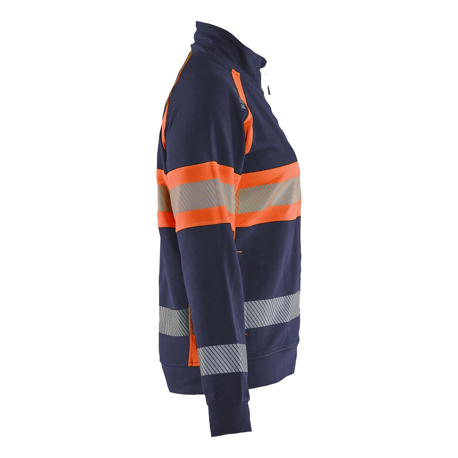 Blaklader BLAKLADER 35051158 Hi Vis Reflective Full-zip Work Sweatshirt WOMEN - 100% Cotton - 350511588953_CR