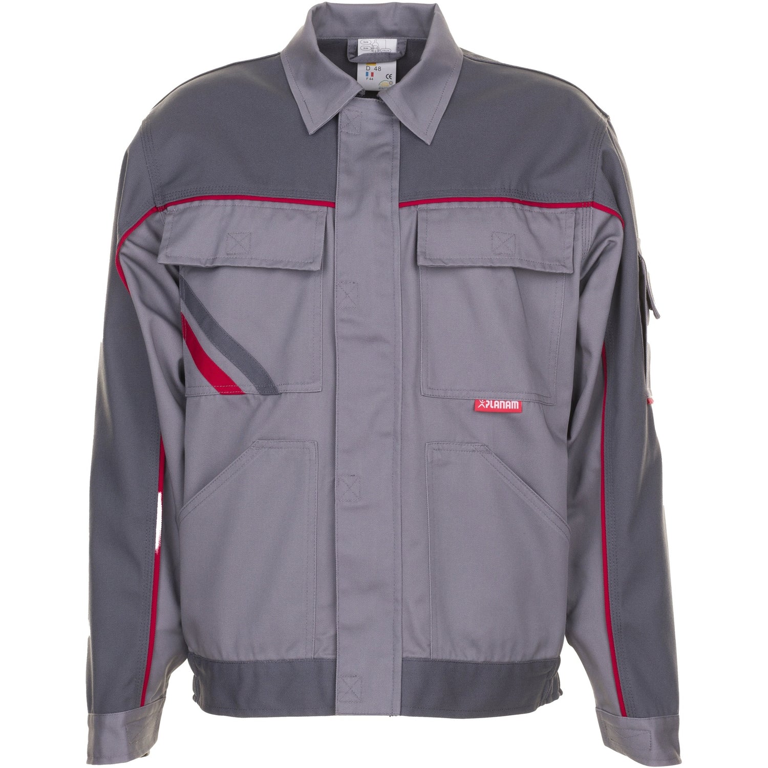 Planam Highline Waisted Jacket zinc/slate/red - Main