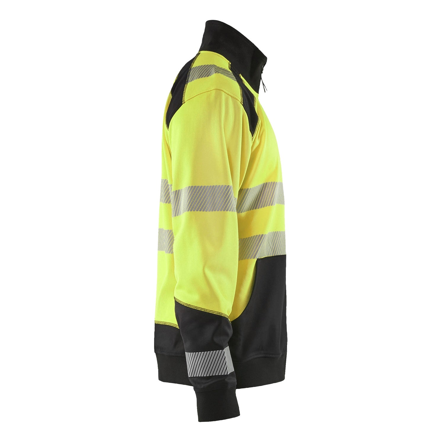 Blaklader BLAKLADER 35582528 Hi Vis Reflective Full Zip Work Sweatshirt MEN - Brushed Inside - 355825283399_CR
