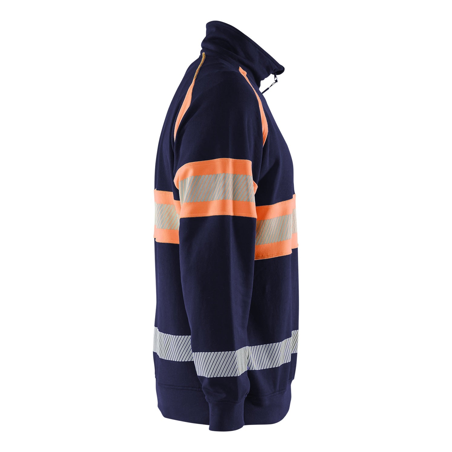 Blaklader BLAKLADER 35531158 Hi Vis Sweater Hi Vis Reflective Half-zip Work Sweatshirt MEN - 100% Cotton - 355311588953_CR