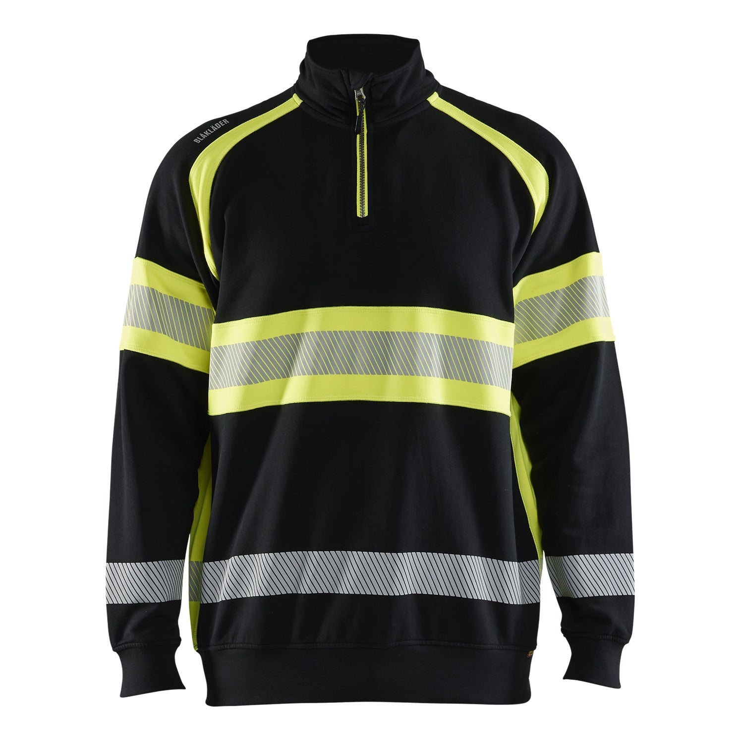 Blaklader BLAKLADER 35531158 Hi Vis Sweater Hi Vis Reflective Half-zip Work Sweatshirt MEN - 100% Cotton - 355311589933