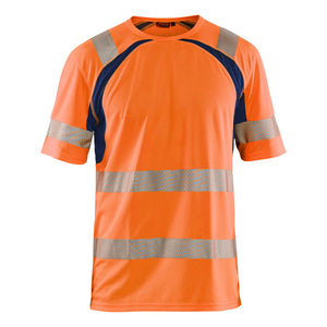 Blaklader BLAKLADER 33971013 Hi Vis UV protected T shirt Hi Vis Reflective Short Sleeve Work T-Shirt MEN - 100% Polyester - 339710135389