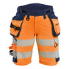Blaklader BLAKLADER 70201648 | Women's Hi Vis shorts 4 way stretch Hi Vis Reflective Work Shorts Women - Double Weave - 702016485389