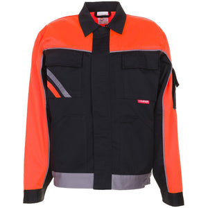 Planam Visline V1 Waisted Jacket black/orange/zinc - Model view 1